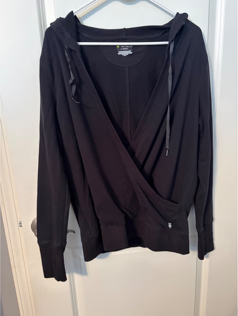 Tek Gear Women's Black Hoodie Sweatshirt Size Large